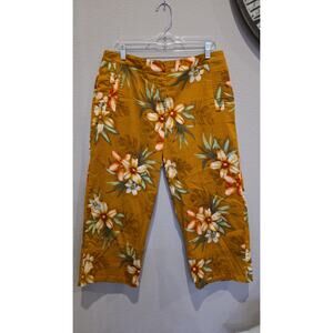 Vintage Chico's Women's Floral Capri Pants Size 2.5 Multicolor Casual Summer